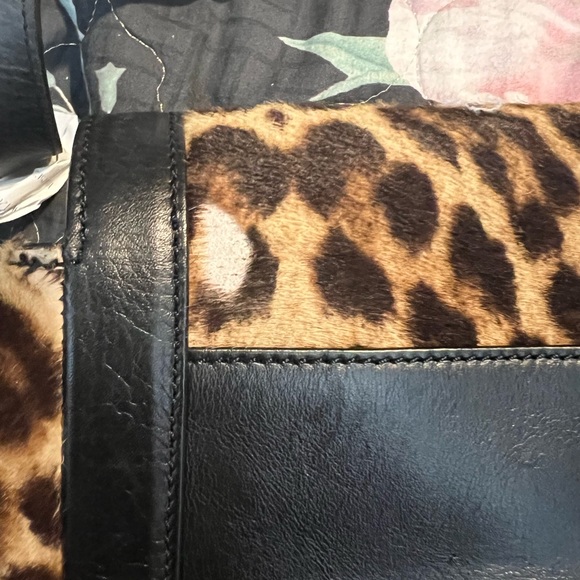 Christian Louboutin Farida Leopard Calf Hair & Leather Messenger Crossbody Bag - Picture 7 of 13